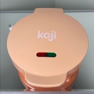 Koji Orange Cone Waffle Maker with White Cone